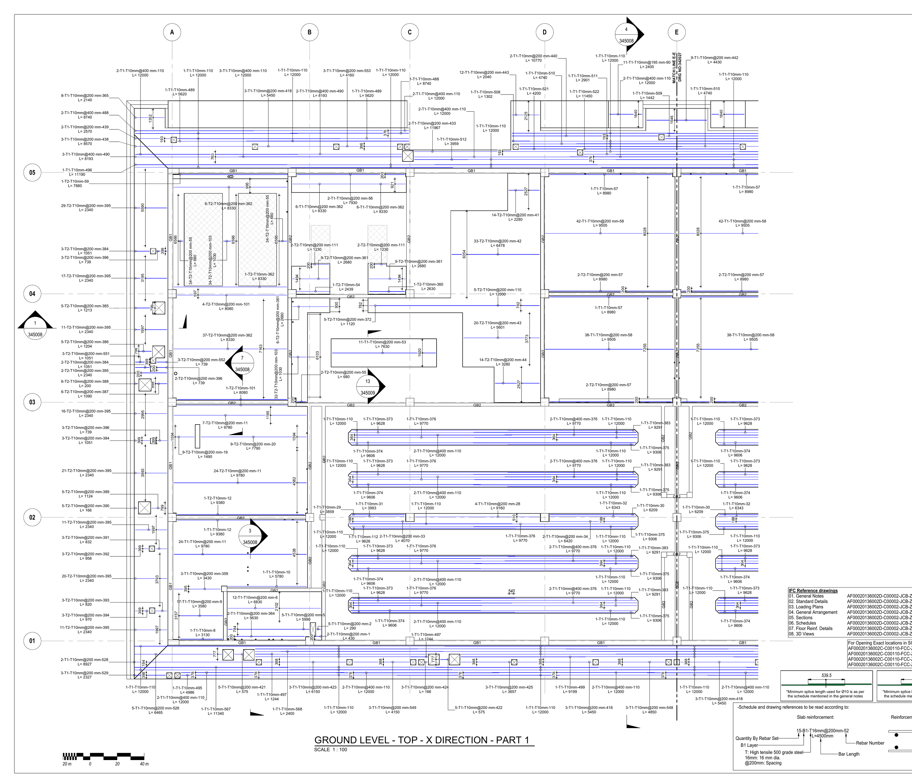 Sample ground-level reinforcement plan